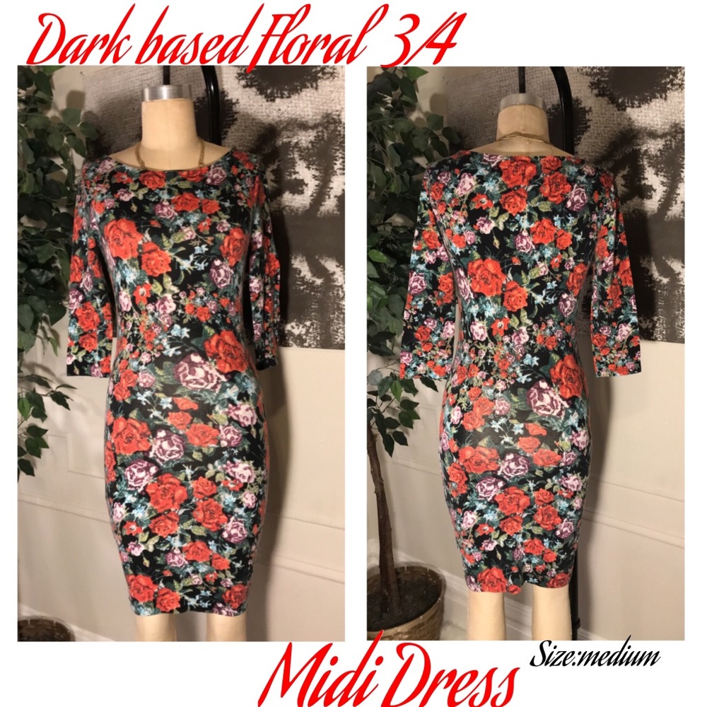 📦BOGO📦 Floral Midi Dress medium